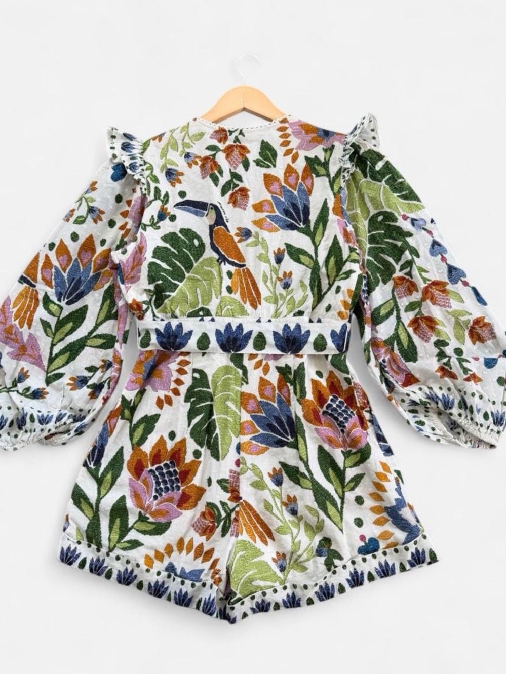 NWT FARM RIO Ummer Garden Floral-Embroidery Romper - Picture 6 of 14